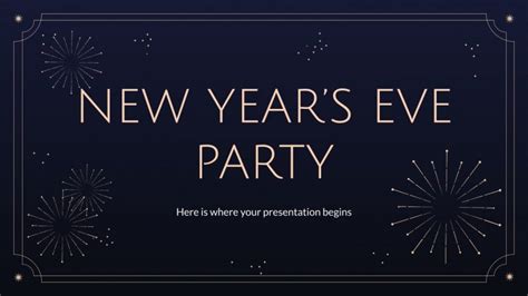 New Year's Eve Party Google Slides theme & PowerPoint template