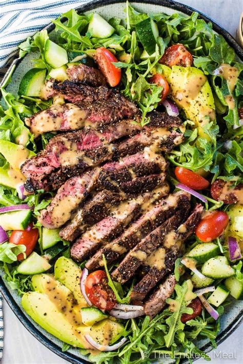 SAVE FOR LATER! This is the steak salad of your dreams! It's loaded ...