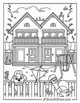 35 House Coloring Pages Free Printables  Smooth Draw sketch template