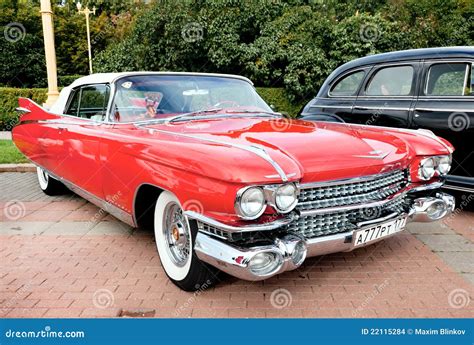 Classic Old Car Red Editorial Stock Image - Image: 22115284