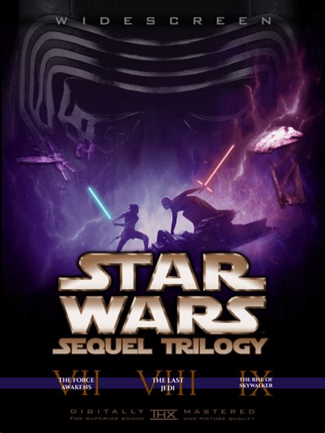 I made a cover for the Sequel Trilogy in the style of the Prequel ...