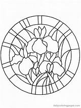 Large Stained Glass Coloring Pages Easy Coloring sketch template