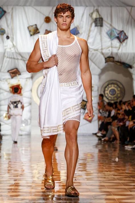 Ancient Greek inspired menswear | Versace, Herenmode, Versace men