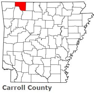 Carroll County on the satellite map of Arkansas 2024. Actual satellite ...