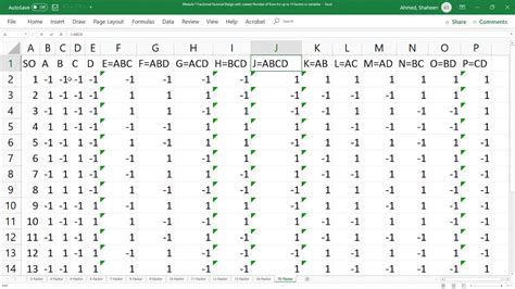 Design any Fractional Factorial DOE with the Lowest Number of Runs Easiest Method in MS Excel ...