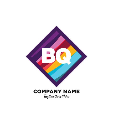 BQ initial logo With Colorful template vector. 21071587 Vector Art at Vecteezy