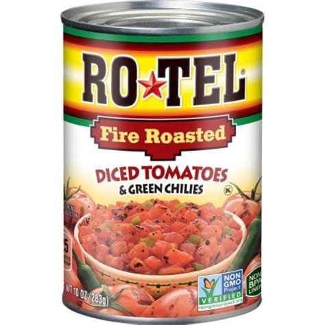 Rotel Fire Roasted Diced Tomatoes And Green Chilies, 10 OZ - Kroger