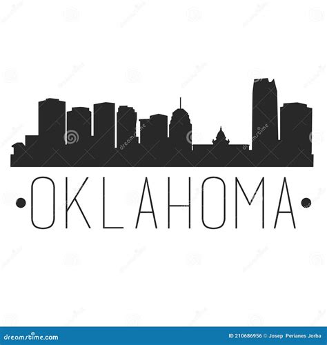 Oklahoma City Skyline Silhouette City Design Vector Famous Monuments ...