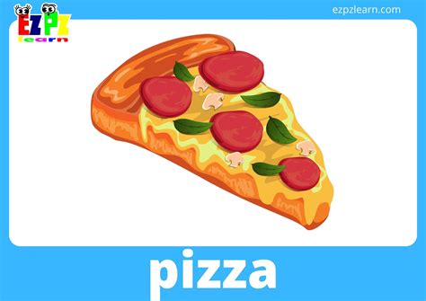 Food Flashcards with words use online or download free PDF file 17 Pages - Ezpzlearn.com