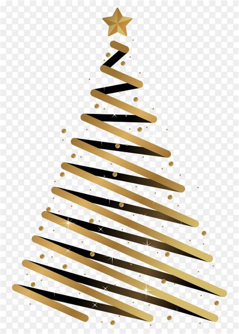 Golden Christmas tree Clipart PNG - Similar PNG