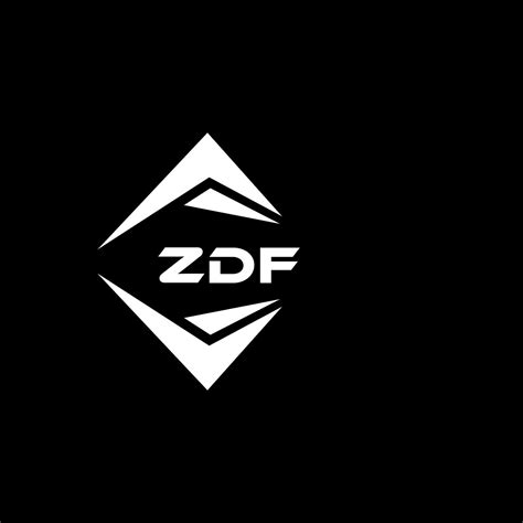 ZDF abstract monogram shield logo design on black background. ZDF ...