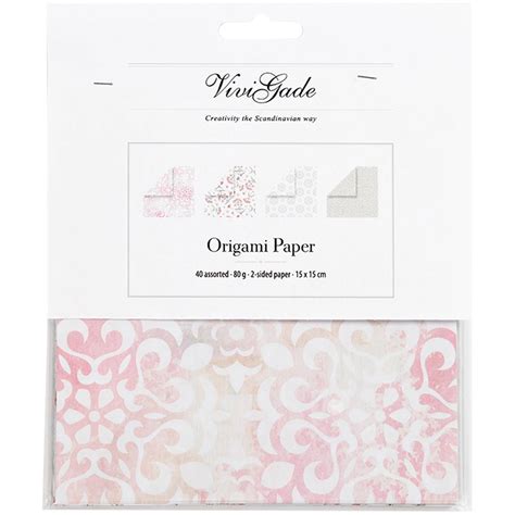 Light Pink and Grey Origami Paper 15cm 40 Pack | Hobbycraft