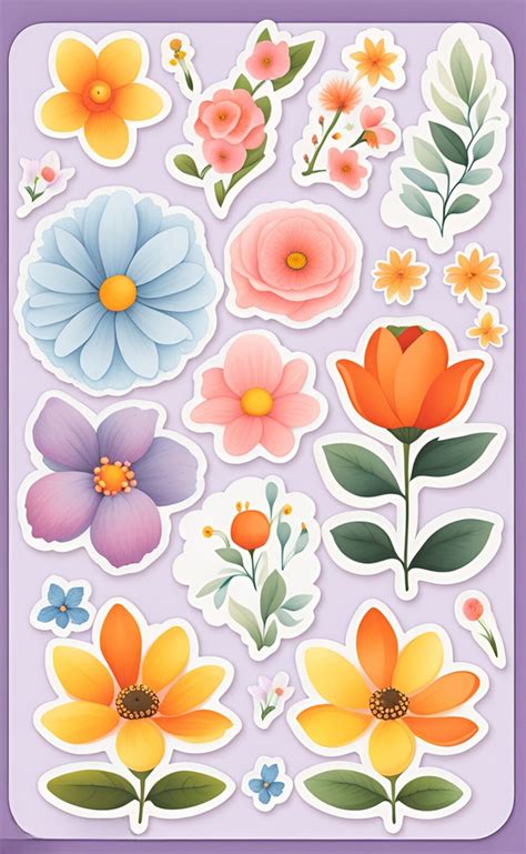 Flowers Stickers Free Stock Photo - Public Domain Pictures