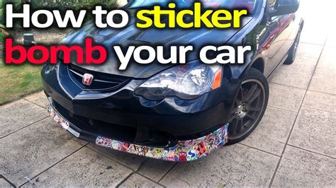 How to sticker bomb your car - YouTube