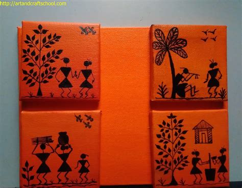 Easy Scenery Beginner Warli Art Painting - Download Free Mock-up