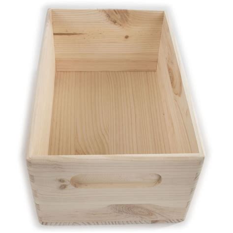 Wooden Open Decorative Storage Boxes / 5 Sizes / Small to Large ...