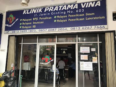 Klinik Pratama vina - Jl. Jamin Ginting, Titi Rantai, Kec. Medan Baru, Kota Medan, Sumatera ...