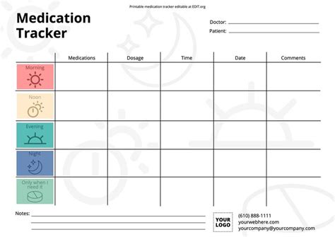 Tracking Chart Template