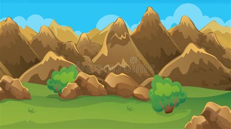 Brown Hills Game Background Stock Vector - Image: 68976561