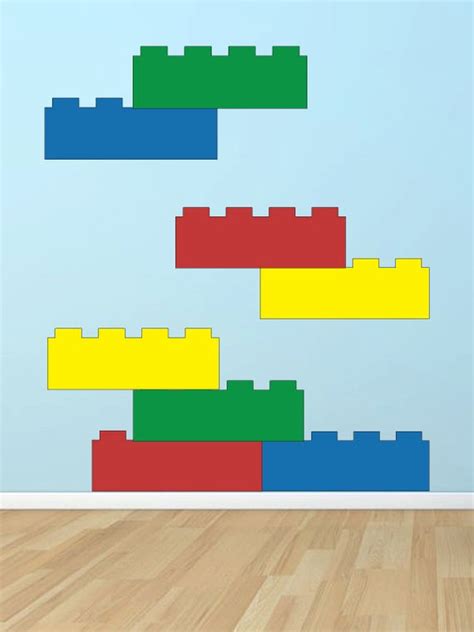 Lego blocks vinyl wall decal art by GrabersGraphics on Etsy