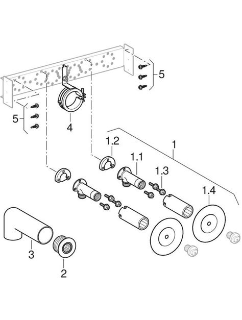 Spare parts for: Geberit Duofix crossbars for deck-mounted tap, surface-mounted tap with ...