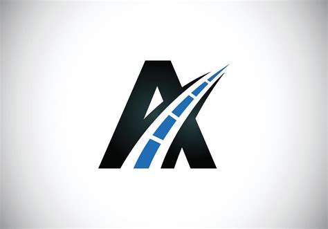 Letter A with road logo sing. The creative design concept for highway ...