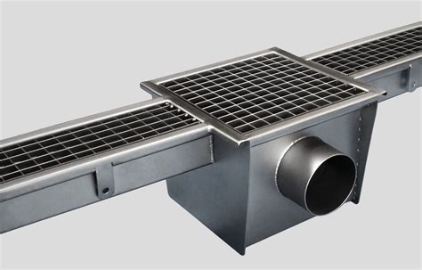 Drainage channel with grating - 2150 - Inoxsystem S.r.l. - stainless steel / for kitchen / floor