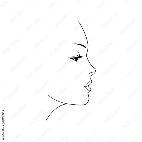 Female Head Silhouette Outline