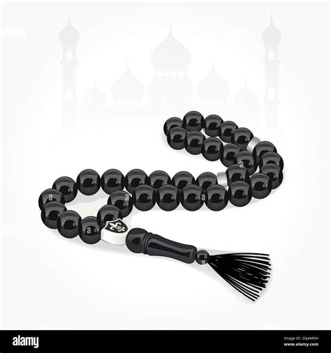 Muslim prayer beads. Muslim rosary beads. Islam symbol tasbih, rosary ...