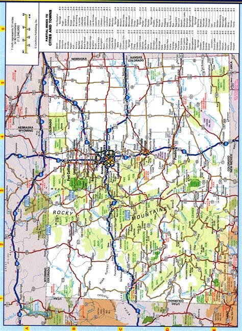 Map of Colorado roads and highways