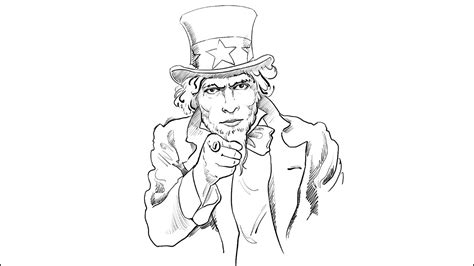 How to draw Uncle Sam - YouTube