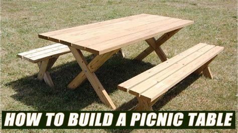 How To Build A Picnic Table Bench - YouTube