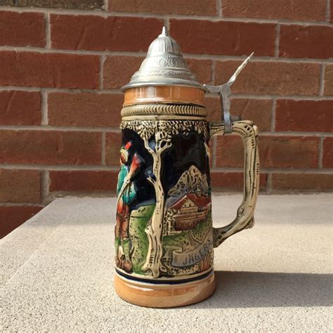 Excited to share this item from my #etsy shop: German Beer Stein with Lid Beer Stein Vintage ...