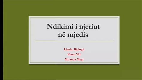 Ndikimi i njeriut ne mjedis - YouTube