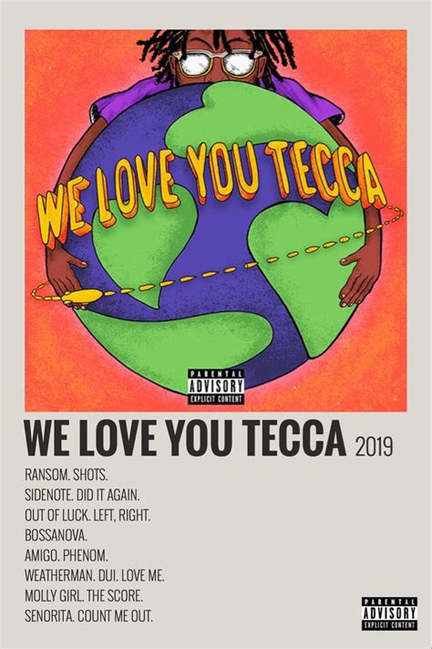 We Love you Tecca by Maja | Music poster, Minimalist music, Music ...