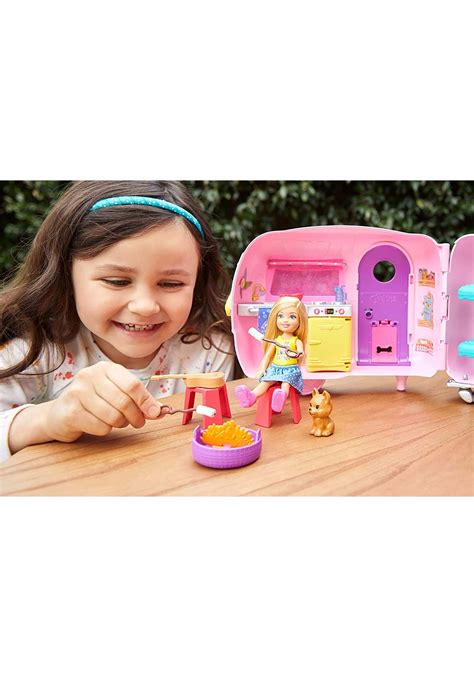 Dolls & Bears Toys & Hobbies 2019 Barbie Club Chelsea Camper Doll 2 Logo Campfire Stools NEW ...