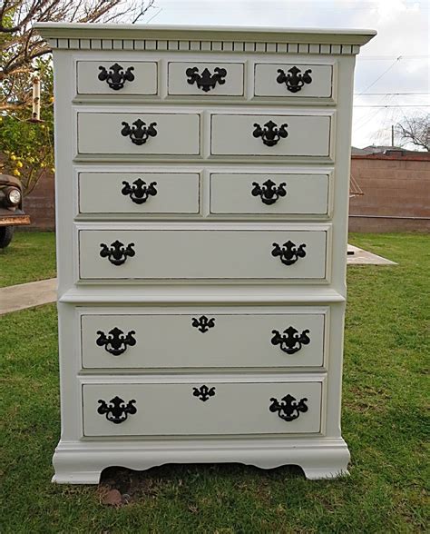 SHABBY CHIC/FRENCH PROVINCIAL DRESSER COTTAGE WHITE , 6 DRAWERS ...