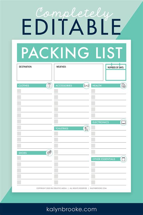 Vacation Checklist Template