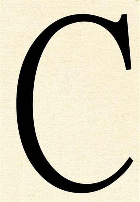 Black Letter C Tattoo Design