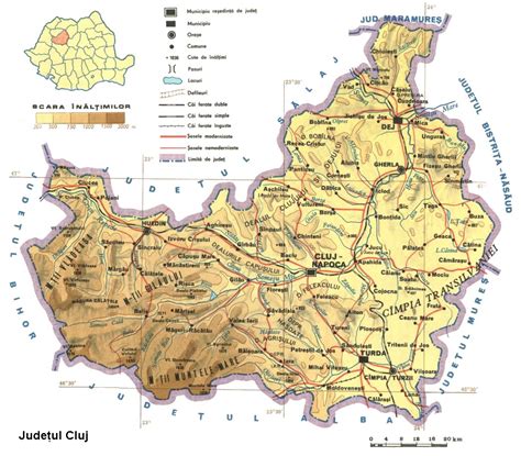 Judetul Cluj - Harta Romaniei