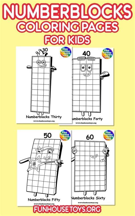 Numberblocks Printables | Fun printables for kids, Free preschool printables, Cool coloring pages