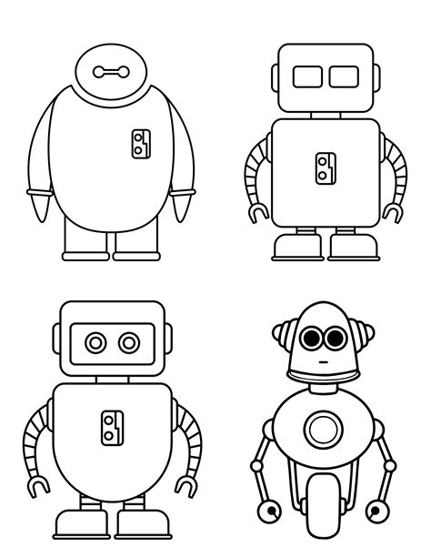 Free Printable Robot Coloring Pages for Kids and Adults