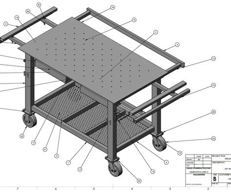 Steel Welding Table - CAD Files, DWG files, Plans and Details