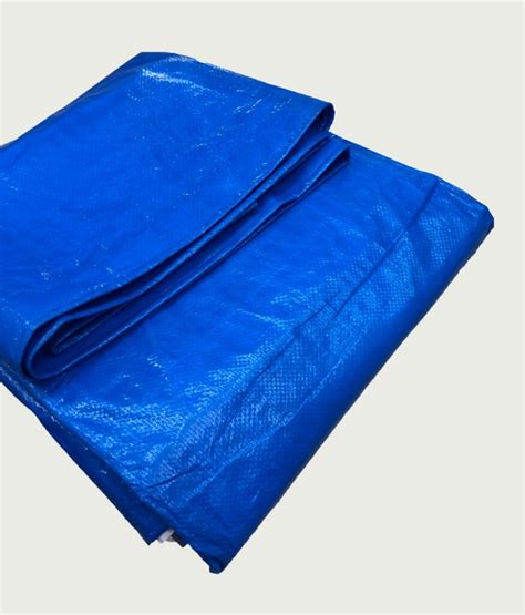 50x50 ft 120 GSM HDPE Heavy Duty Tarpaulin Sheet (Blue) - Poly Tarps