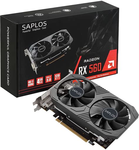 SAPLOS AMD Radeon RX 560 | 4GB GDDR5 | Computer PC | Gaming Video ...