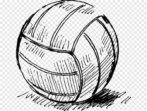 Dibujo de línea de arte, voleibol, deporte, monocromo, cabeza png | PNGWing