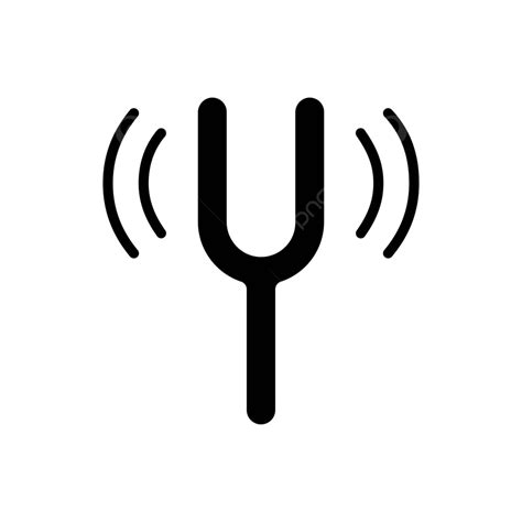 Tuning Fork Vector Flat Glyph Icon Instrument Tuner Note Vector, Instrument, Tuner, Note PNG and ...