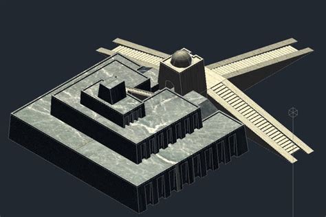 【Famous Architecture Project】Ziggurat CAD Drawing-Architectural 3D mod