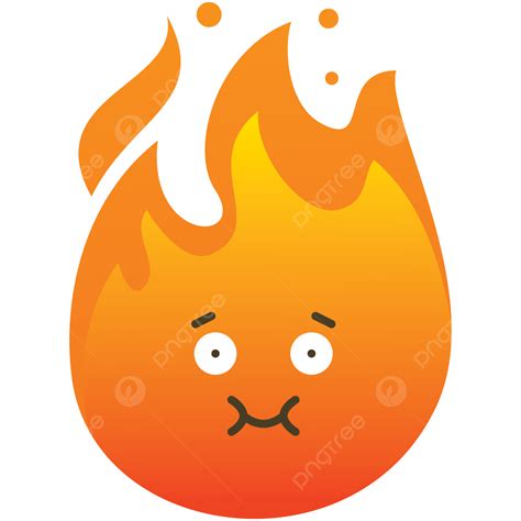 Fire Emoji Nauseous Expression Vector, Fire, Emoticon, Nauseous PNG and ...