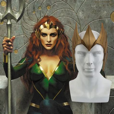 1:1 Justice League Aquaman Mera Tiara Crown Cosplay Mera Headwear ...